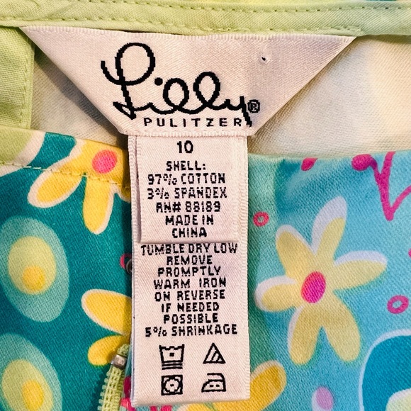 Lilly Pulitzer Bohemian Wide Legs pants Size 10 Zipper 97% cotton 3% Spandex - Picture 8 of 8